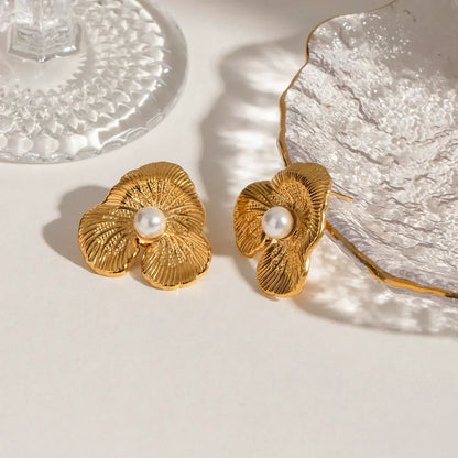 [Raffine]Klara Floral Pearl Earrings