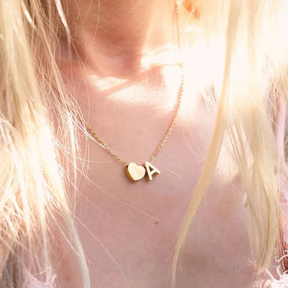 [Raffine]Ria Initial Letter Gold Necklace
