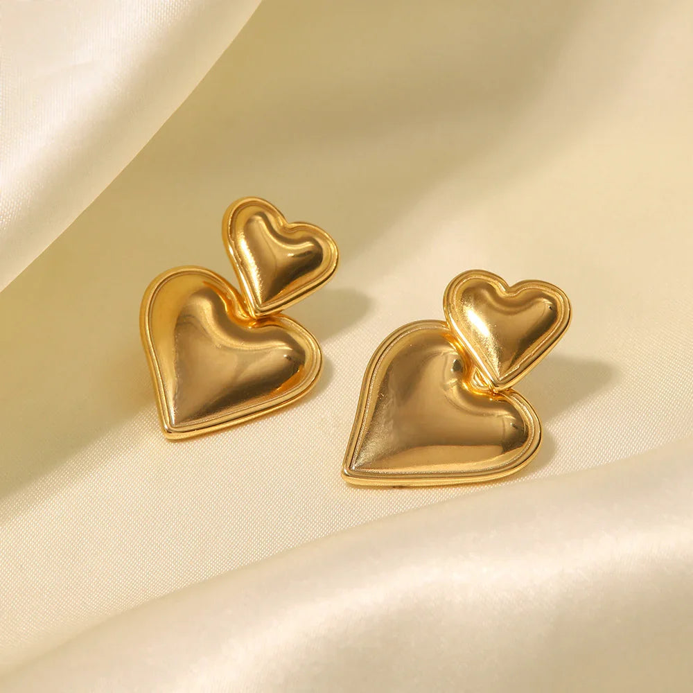 [Raffine]Zofia Gold Heart Earrings