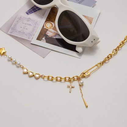[Raffine]Zeraphine Diamond Pearl Gold Necklace