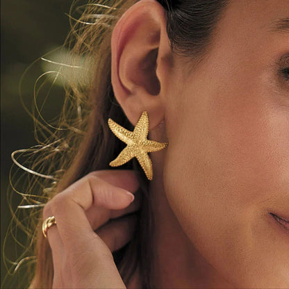 [Raffine]Serene Gold Starfish Earrings
