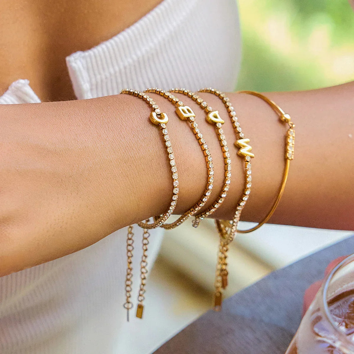 [Raffine]Avaria Bubble Letter Tennis Bracelet