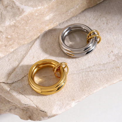 [Raffine]Dune Stacked Gold Ring