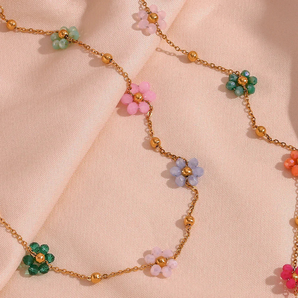 [Raffine]Azalea Floral Gold Necklace