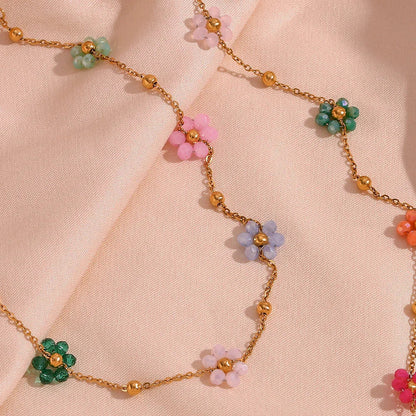 [Raffine]Azalea Floral Gold Necklace