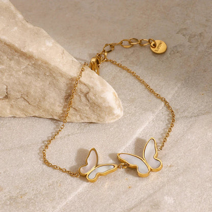[Raffine]Blaire Butterfly Pearl Bracelet