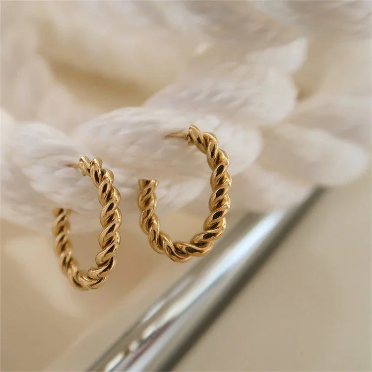 [Raffine]Gigi Twist Gold Earrings