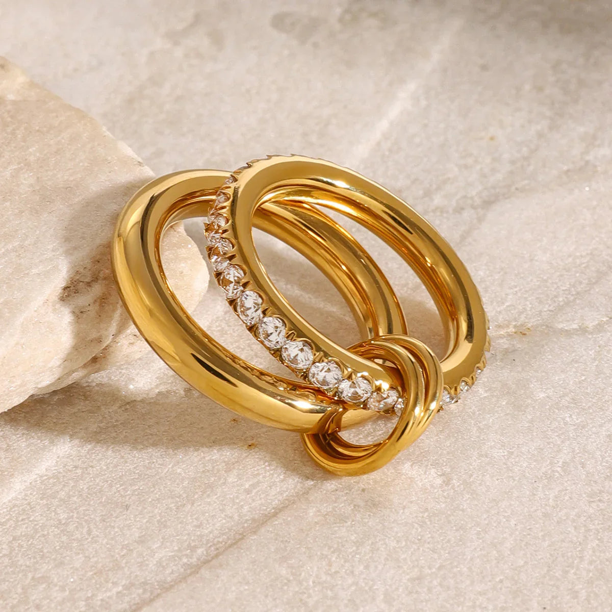[Raffine]Alison Stacked Diamond Ring