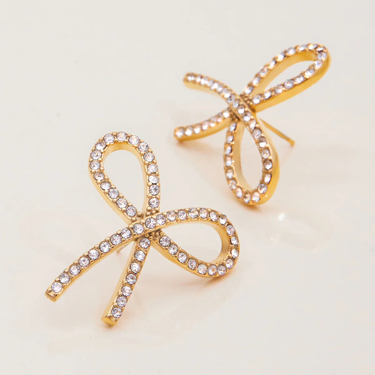 [Raffine]Dannah Diamond Bow Tie Earrings