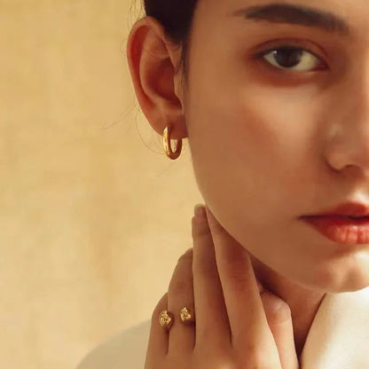 [Raffine]Bold Round Hoops