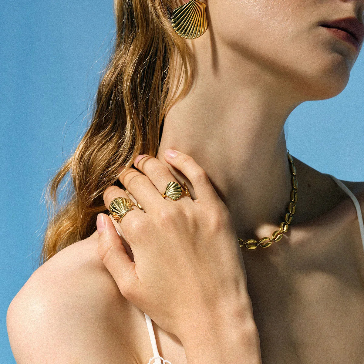 [Raffine]Nicole Seashell Gold Earrings