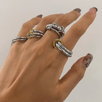 [Raffine]Mikayla Stacked Freshwater Pearl Ring
