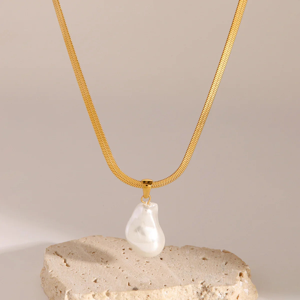 [Raffine]Glorietta Herringbone Pearl Necklace