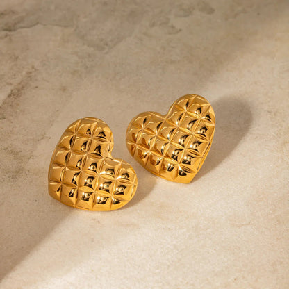 [Raffine]Irina Gold Heart Earrings