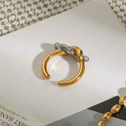[Raffine]Trinity Twisted Nail Ring