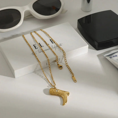 [Raffine]Makayla Gold Boot Pendant