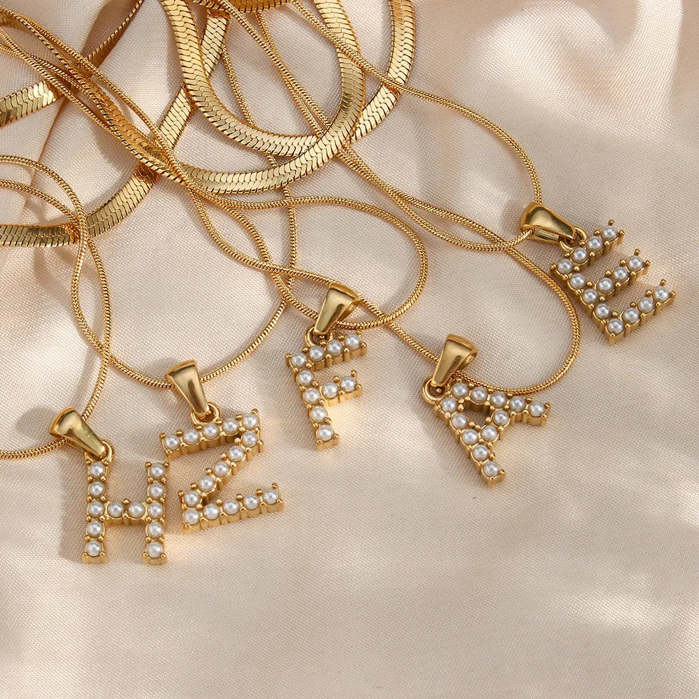 [Raffine]Fiona Layered Gold Initial Letter Necklace