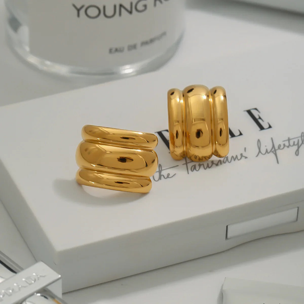 [Raffine]Angela Gold Arch Earrings