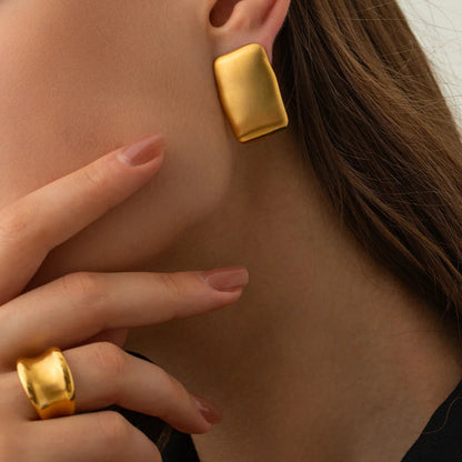 [Raffine]Olive Gold Earrings