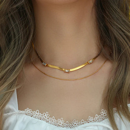 [Raffine]Eve Herringbone Gold Necklace