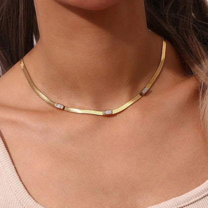 [Raffine]Eve Herringbone Gold Necklace