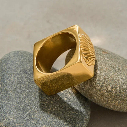 [Raffine]Carlotta Geometric Shell Ring