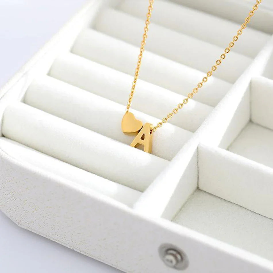 [Raffine]Ria Initial Letter Gold Necklace