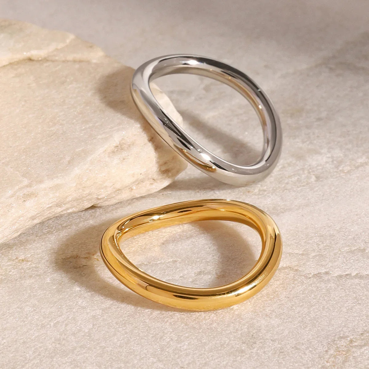 [Raffine]Miley Gold & Silver Layered Rings