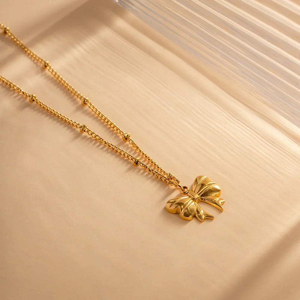 [Raffine]June Bow Necklace
