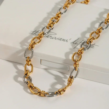 [Raffine]Addison Two Tone Gold Necklace