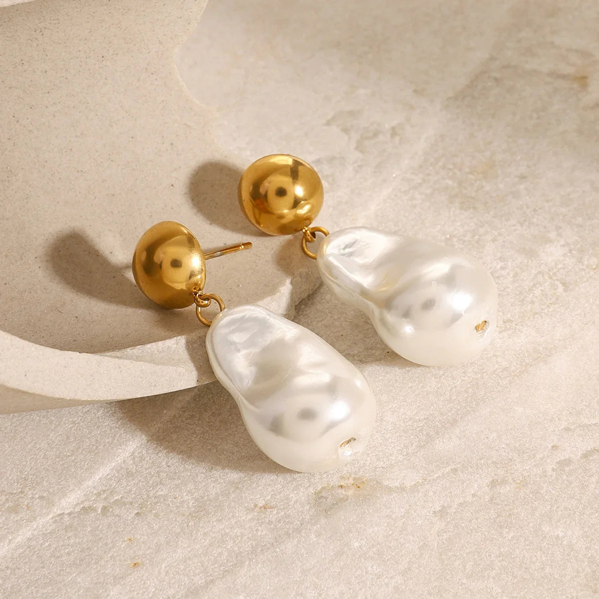 [Raffine]Ariana Chunky Pearl Drop Earrings