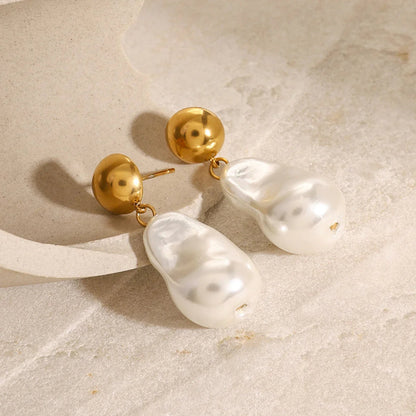 [Raffine]Ariana Chunky Pearl Drop Earrings