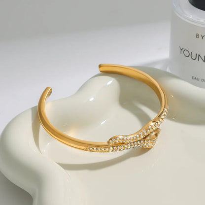 [Raffine]Rosalee Serpentine Diamond Bangle