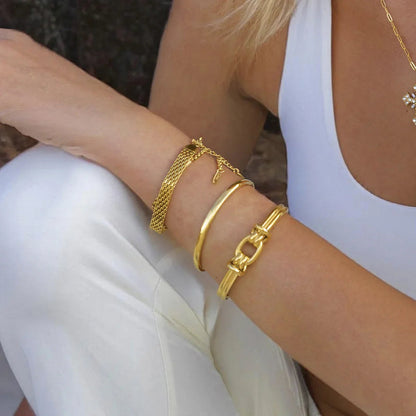 [Raffine]Luce Gold Knot Bangle