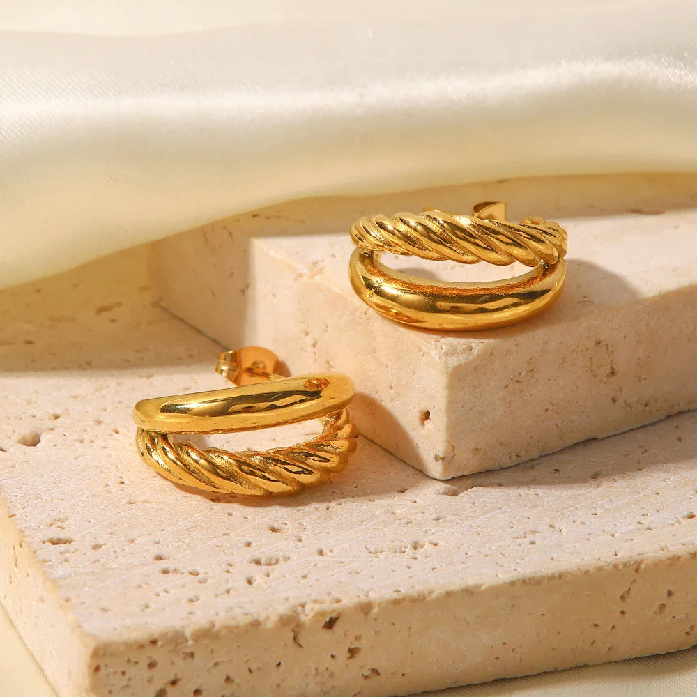 [Raffine]Cecilia Layered Earrings
