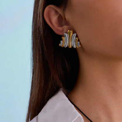 [Raffine]Nora Ripple Gold Earrings