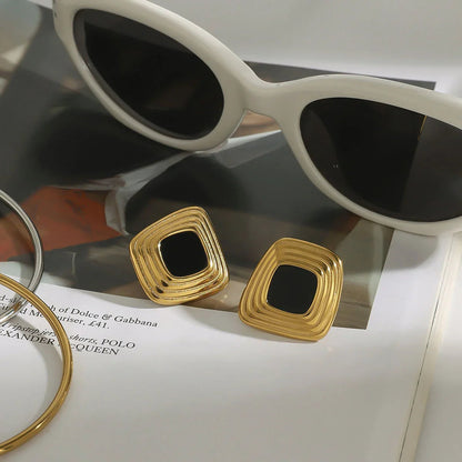 [Raffine]Sylvie Geometric Gold Earrings