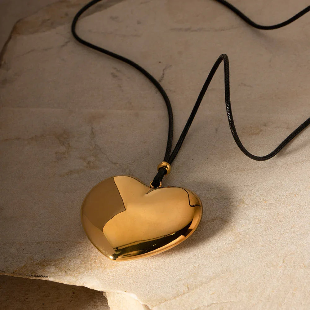 [Raffine]Ophelia Gold Heart Necklace