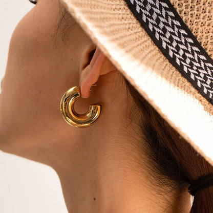[Raffine]Natalia Chunky Gold Hoops
