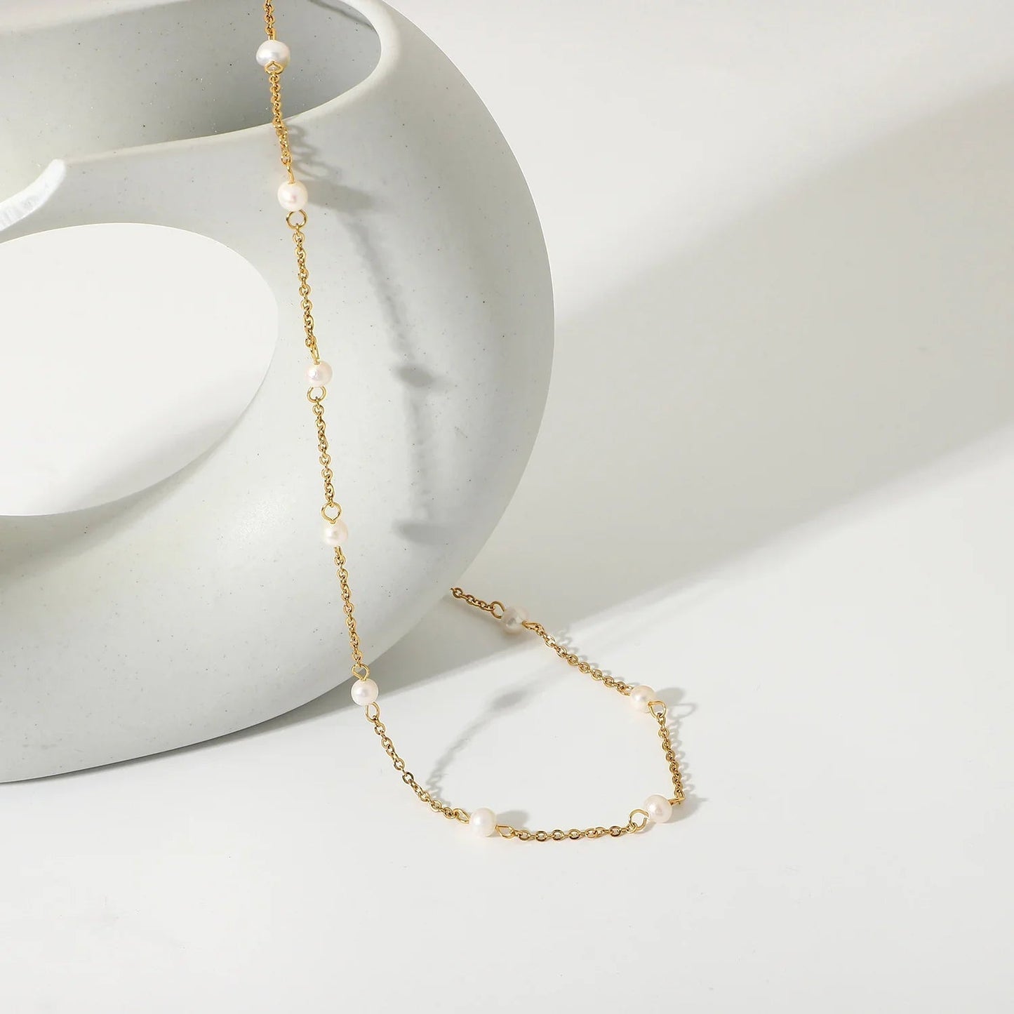 [Raffine]Nora Gold Pearl Necklace