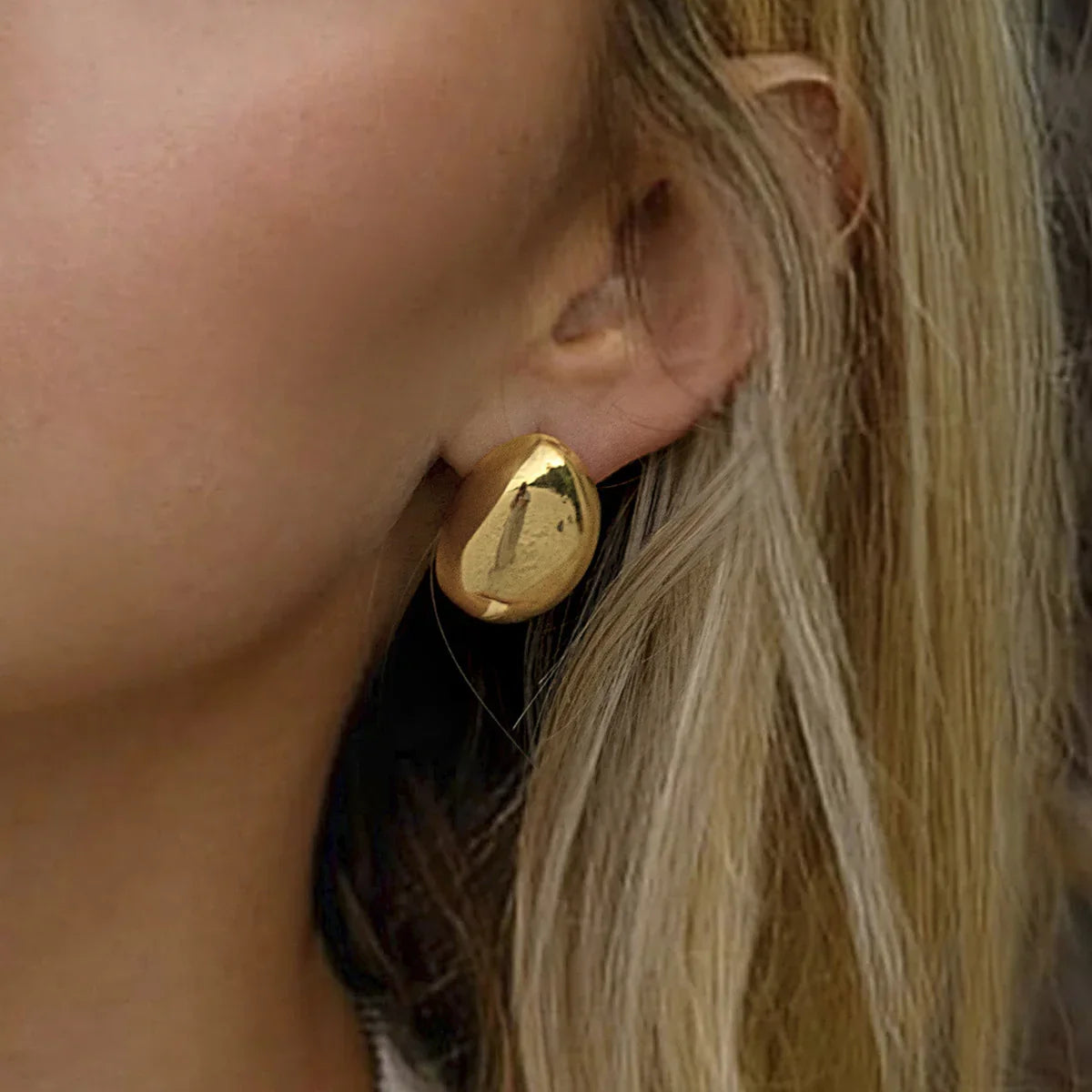[Raffine]Callista Gold Bean Earrings