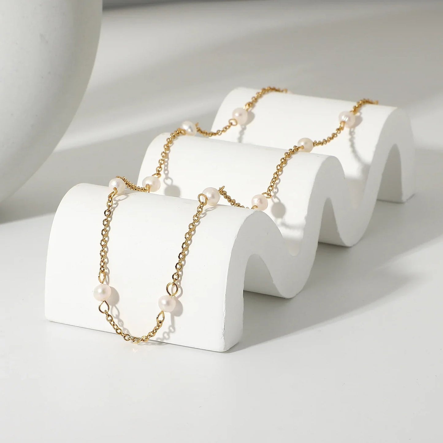 [Raffine]Nora Gold Pearl Necklace