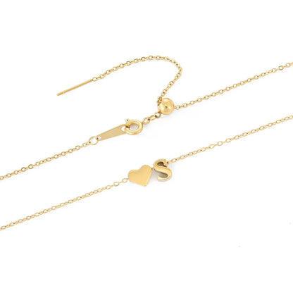 [Raffine]Ria Initial Letter Gold Necklace