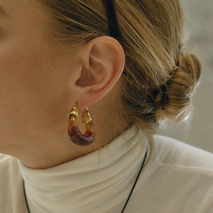 [Raffine]Leighton Chunky Enamel Hoops