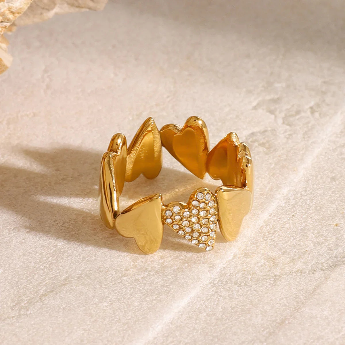 [Raffine]Ciel Diamond Hearts Ring