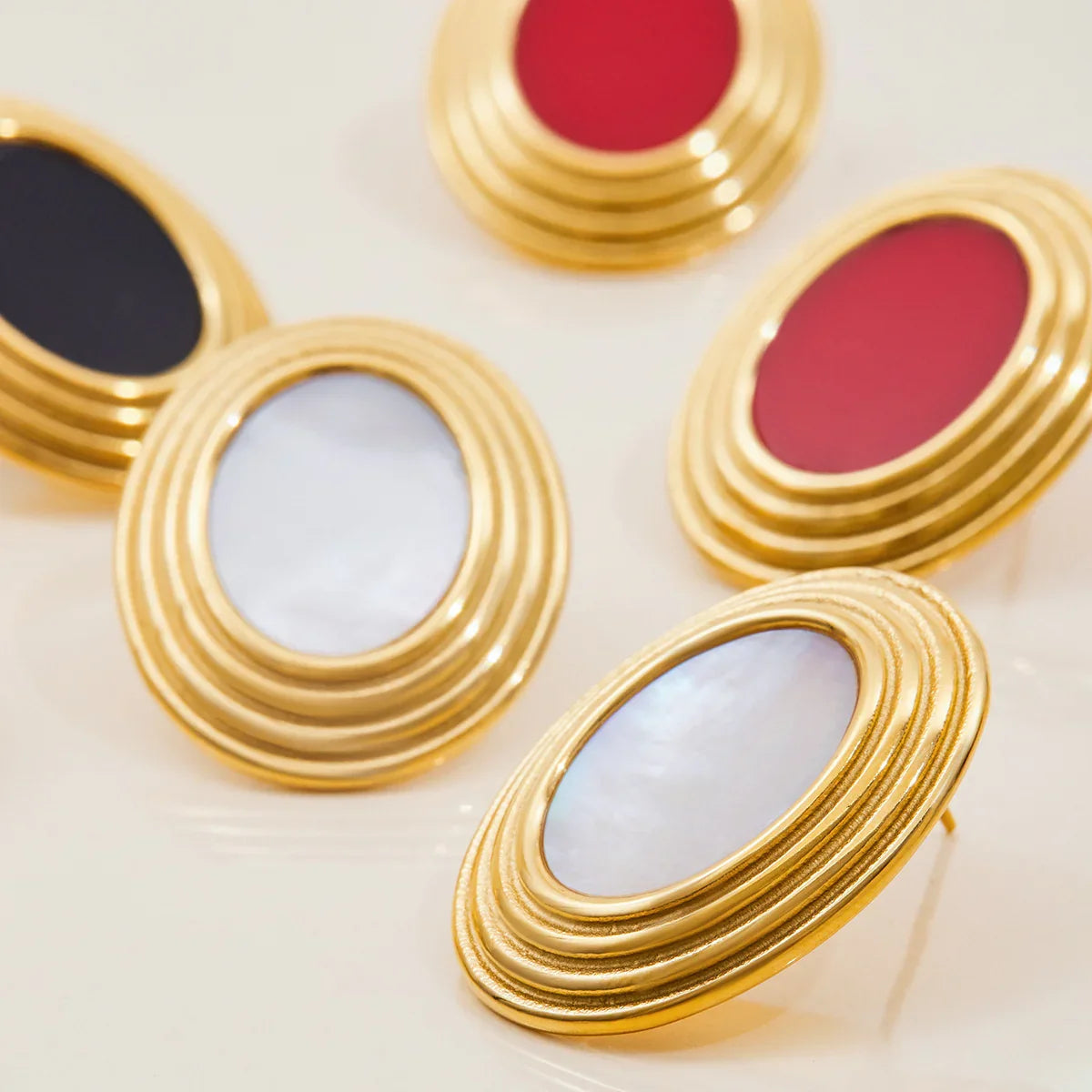 [Raffine]Ruthie Gold Enamel Earrings