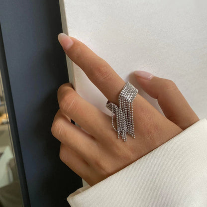 [Raffine]Krystelle Gold Tassel Ring