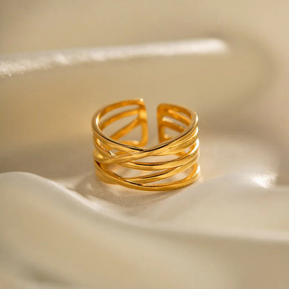 [Raffine]River Gold Ring