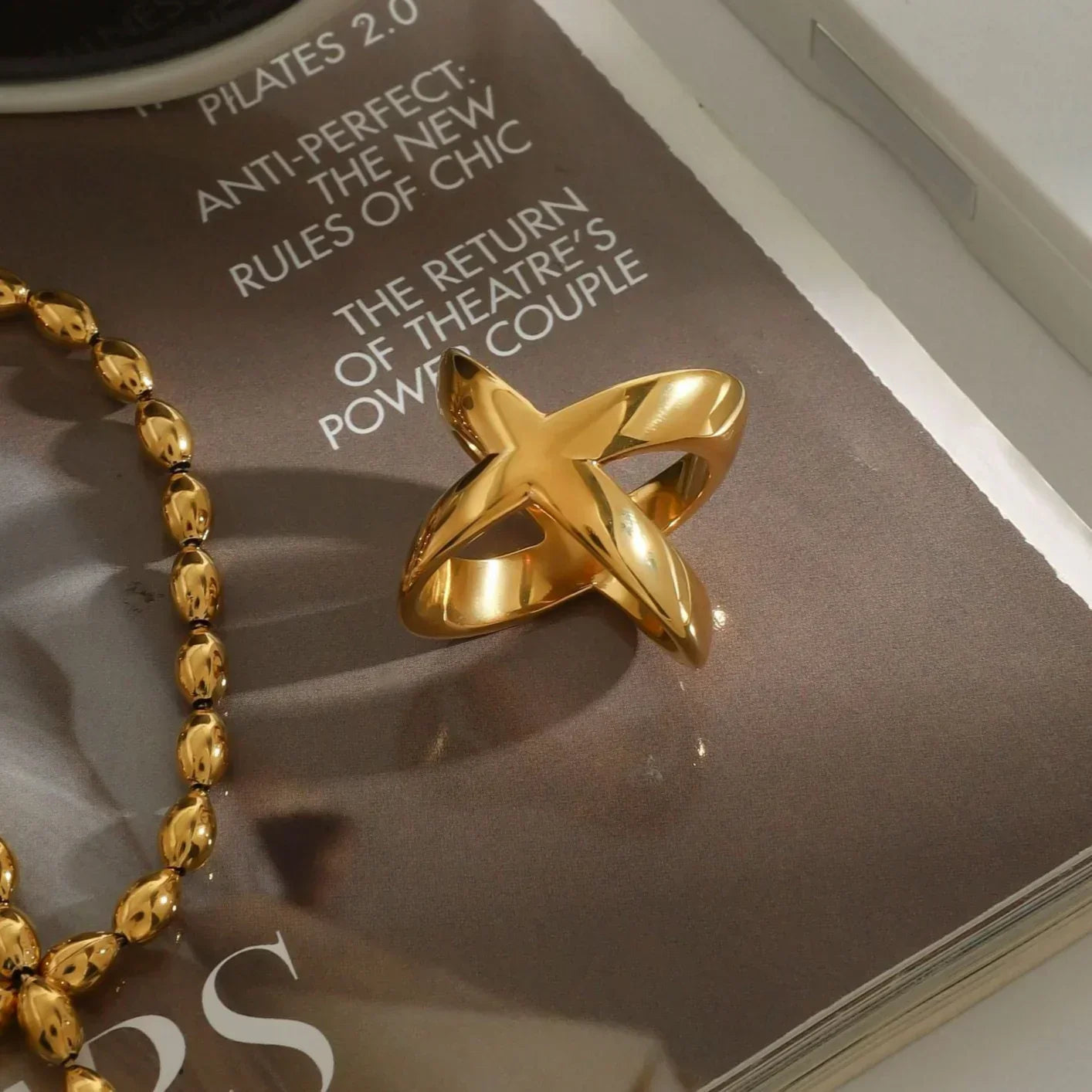 [Raffine]Carolyn Gold Cross Ring