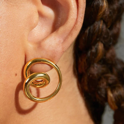 [Raffine]Angelique Golden Twist Earrings